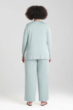 Feathers Essentials PJ -Natori Sales Shop Feathers Essentials PJ Eucalyptus Green by Natori 4 99143.1666020644