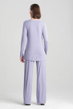 Feathers Essentials PJ -Natori Sales Shop Feathers Essentials PJ Slate Purple by Natori 2 73733.1655740446