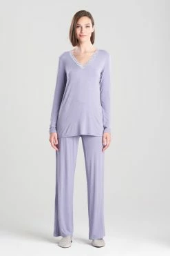 Feathers Essentials PJ -Natori Sales Shop Feathers Essentials PJ Slate Purple by Natori 17932.1655740445