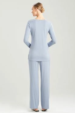 Feathers Essentials PJ -Natori Sales Shop Feathers Essentials PJ Windy Blue by Natori 2 53408.1645129991