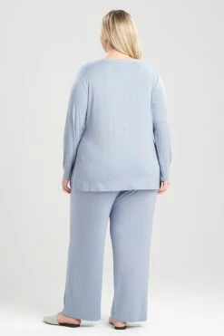 Feathers Essentials PJ -Natori Sales Shop Feathers Essentials PJ Windy Blue by Natori 4 34287.1645129994