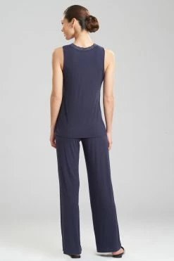 Feathers Essentials Tank PJ -Natori Sales Shop Feathers Essentials Tank PJ Night Blue by Natori 2 01893.1645822932