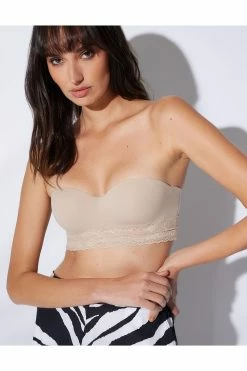 Feathers Strapless Bra -Natori Sales Shop Feathers Strapless Bra Cafe by Natori 97408.1671043848