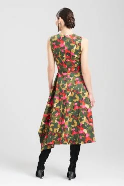 Natori Sales Shop -Natori Sales Shop Floral Asymmetrical Boat Neck Dress Paprika by Natori 2 69788.1690792282