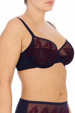Frame Full Fit Unlined Underwire Bra -Natori Sales Shop Frame Full Fit Unlined Underwire Bra Dark Blue Combo by Natori 2 39724.1669753420