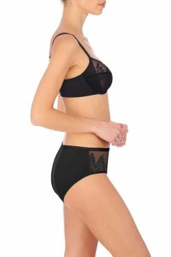 Frame Full Fit Unlined Underwire Bra -Natori Sales Shop Frame Full Fit Unlined Underwire Bra Frame Brief Black by Natori 2 60058.1666207599