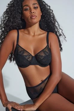 Frame Full Fit Unlined Underwire Bra -Natori Sales Shop Frame Full Fit Unlined Underwire Bra Frame Brief Black by Natori 22102.1668525446