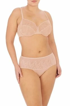 Frame Full Fit Unlined Underwire Bra -Natori Sales Shop Frame Full Fit Unlined Underwire Bra Frame Brief Cameo Rose Combo by Natori 24665.1669753395