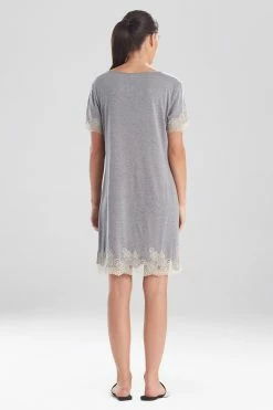 Luxe Shangri-La TENCEL™ Short Sleeve Sleepshirt -Natori Sales Shop G72056 GCO 2 26896.1610385414