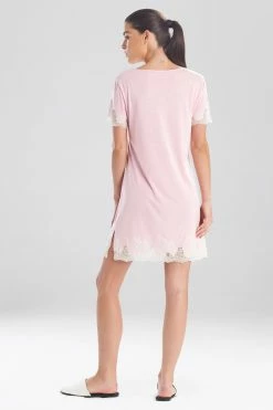 Luxe Shangri-La TENCEL™ Short Sleeve Sleepshirt -Natori Sales Shop G72056 HRW 2 87845.1610385386