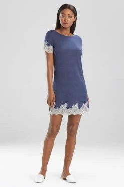 Luxe Shangri-La TENCEL™ Short Sleeve Sleepshirt -Natori Sales Shop G72056 NBC 1 31783.1591731816