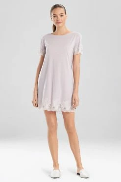 Luxe Shangri-La TENCEL™ Short Sleeve Sleepshirt -Natori Sales Shop G72056 SPK 1 85573.1581439312