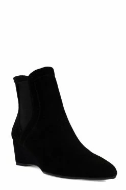 Gaisha-Su Suede Wedge Bootie 21 Gaisha-Su Suede Wedge Bootie -Natori Sales Shop Gaisha Su Suede Wedge Bootie Black by Natori 3 60756.1663904999