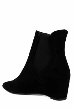 Gaisha-Su Suede Wedge Bootie 23 Gaisha-Su Suede Wedge Bootie -Natori Sales Shop Gaisha Su Suede Wedge Bootie Black by Natori 5 78867.1663905003