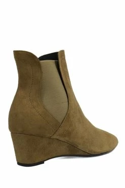 Gaisha-Su Suede Wedge Bootie 32 Gaisha-Su Suede Wedge Bootie -Natori Sales Shop Gaisha Su Suede Wedge Bootie Olive by Natori 2 71893.1663905197