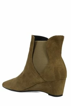 Gaisha-Su Suede Wedge Bootie 35 Gaisha-Su Suede Wedge Bootie -Natori Sales Shop Gaisha Su Suede Wedge Bootie Olive by Natori 5 03410.1663905201