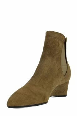 Gaisha-Su Suede Wedge Bootie 31 Gaisha-Su Suede Wedge Bootie -Natori Sales Shop Gaisha Su Suede Wedge Bootie Olive by Natori 26857.1675109230