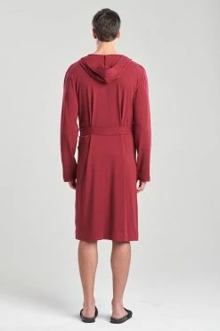 Galen Cotton Modal Hooded Robe -Natori Sales Shop Galen Cotton Modal Hoodie Robe Cabernet by Natori 3 83048.1664398541