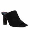Gamine Suede Column Heel Mule