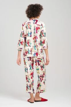 Geisha-Printed Satin PJ -Natori Sales Shop Geisha Printed Satin PJ Champagne Multi by N Natori 2 23944.1692956784