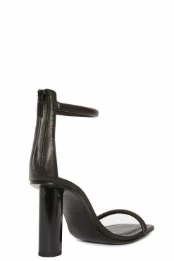 Glow Nappa Leather Block Heel Sandal -Natori Sales Shop Glow Nappa Leather Sandal Black by Natori 2023 2 22864.1681418851