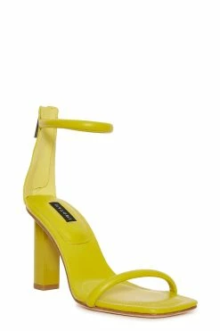 Glow Nappa Leather Block Heel Sandal -Natori Sales Shop Glow Nappa Leather Sandal Citron by Natori 2023 41574.1681416428