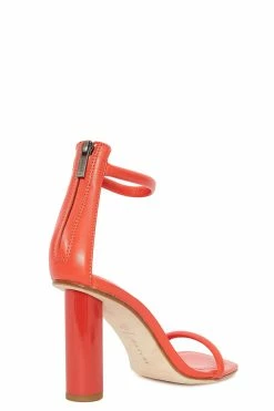 Glow Nappa Leather Block Heel Sandal -Natori Sales Shop Glow Nappa Leather Sandal Summer Red by Natori 2023 2 32215.1681418832