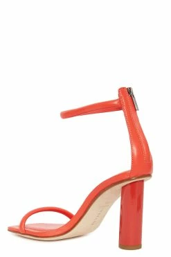 Glow Nappa Leather Block Heel Sandal -Natori Sales Shop Glow Nappa Leather Sandal Summer Red by Natori 2023 3 07751.1681418829