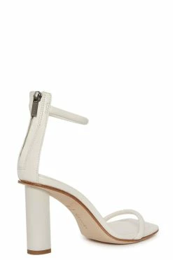 Glow Nappa Leather Block Heel Sandal -Natori Sales Shop Glow Nappa Leather Sandal White by Natori 2023 2 15589.1681418657