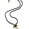 Gold Plated Brass Pendant Rope Necklace