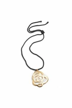 Gold Plated Floral Scroll Necklace