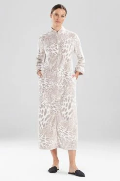 Plush Leopard Zip Caftan -Natori Sales Shop H70274 SVP 1 53496.1601417834