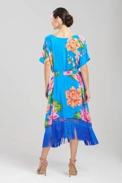 Hanabi Fringe Silk Caftan -Natori Sales Shop Hanabi Fringe Silk Caftan Astor by JN 2 01393.1677008550