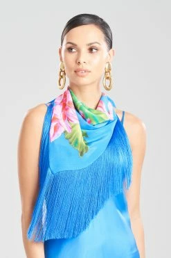 Hanabi Fringe Silk Scarf -Natori Sales Shop Hanabi Fringe Silk Scarf Astor by JN 72863.1675447578