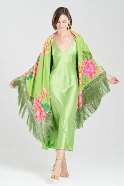 Hanabi Fringe Silk Shawl