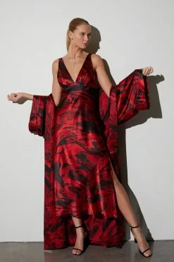 Haori Silk Gown -Natori Sales Shop Haori Silk Robe Red Josie Natori 08977.1636137475