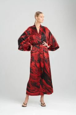 Haori Silk Robe -Natori Sales Shop Haroi Silk Robe Red by Josie Natori 04590.1641485312