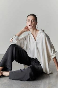 Luxe Charmeuse Caftan Shirt