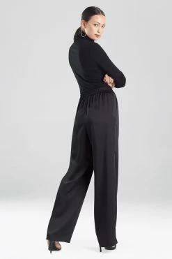 Luxe Charmeuse Pants 6 Luxe Charmeuse Pants -Natori Sales Shop Heavy Charmeuse Pants Black by Natori 2 37993.1625081397