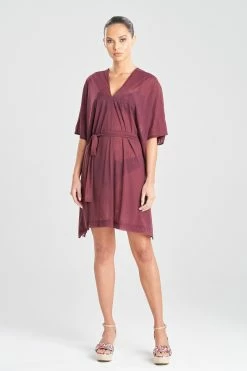 Heleneca Mesh Belted Short Caftan