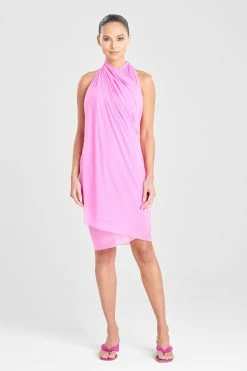 Heleneca Mesh Double Layer Pareo -Natori Sales Shop Heleneca Mesh Double Layer Pareo Bubblegum by Natori 2 87903.1677077665