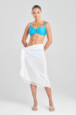 Heleneca Mesh Double Layer Pareo -Natori Sales Shop Heleneca Mesh Double Layer Pareo White by Natori 2 53137.1677077699