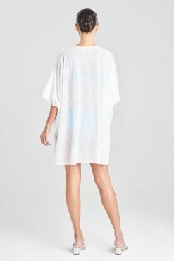 Heleneca Mesh Wedge Short Caftan -Natori Sales Shop Heleneca Mesh Wedge Short Caftan White by Natori 2 64362.1677077107