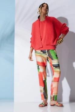 Hikaru Cotton Silk Pull On Tapered Pants -Natori Sales Shop Hikaru Cotton Silk Pull On Tapered Pants Coral by Natori 12610.1670956252