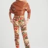 Ikebana Printed Cotton Sateen Pants
