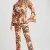 Ikebana Printed Cotton Sateen Peplum Jacket