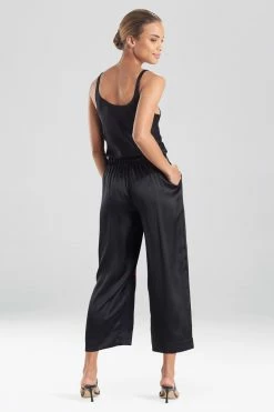 Imperial Embroidery Silk Pants -Natori Sales Shop Imperial Embroidery Silk Pants Black by Josie Natori 2 16119.1632856903