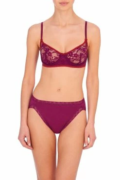 Imperial Unlined Balconette Underwire Bra -Natori Sales Shop Imperial Unlined Balconette Underwire Bra Bliss French Cut Brief Set Port Cinnabar by Natori 96353.1632412539