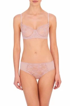 Imperial Unlined Balconette Underwire Bra -Natori Sales Shop Imperial Unlined Balconette Underwire Bra Imperial Girl Brief Set Rose Beige by Natori 51673.1632412534
