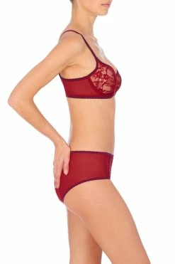 Imperial Unlined Balconette Underwire Bra -Natori Sales Shop Imperial Unlined Balconette Underwire Bra Imperial Girl Brief Strawberry Cabernet by Natori 2 27531.1669040152